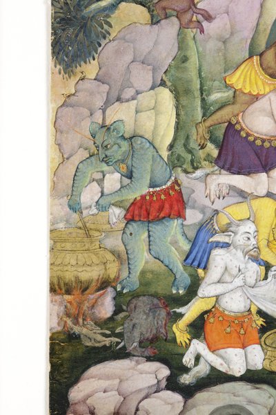 Détail de Démons dans un paysage sauvage, c.1600 - Indian School